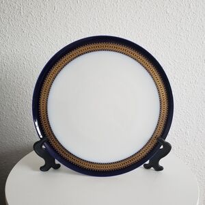 Thomas Cobalt Gold 304020 Design Large Flat Plate Mint  12"  Vtg Germany